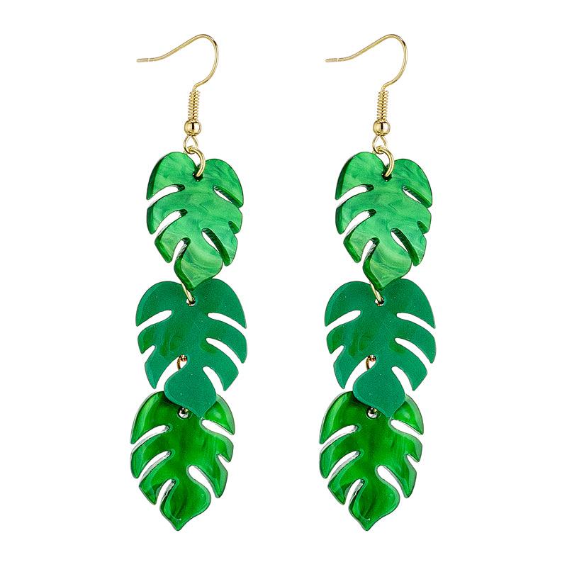 Three Palms Drop Earrings