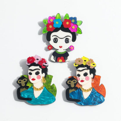 Frida Kahlo Monkey Brooch - Koda Fashion & Decor - Free Shipping