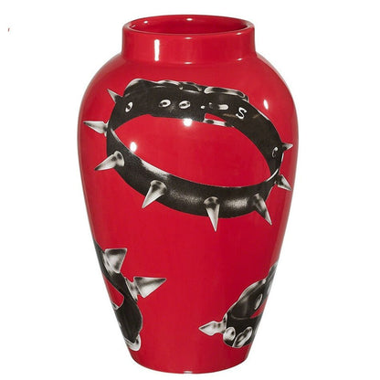 Studded Collar Punk Vase