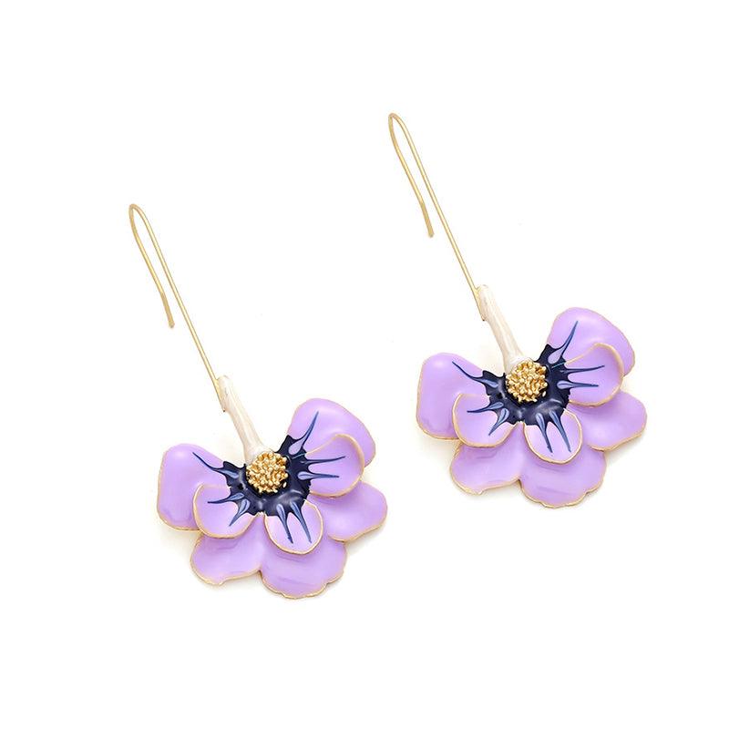 Red Flower Drop Earrings - Koda Fashion & Decor - Free Shipping