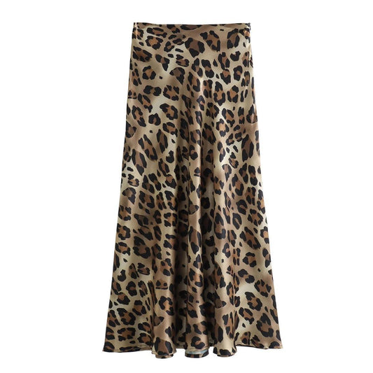 Vintage Leopard Print Midi Skirt - Koda Fashion & Decor - Free Shipping