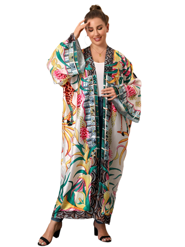 Malia Boho Printed Colourful Oversized Kimono - Koda Fashion & Decor - Free Shipping