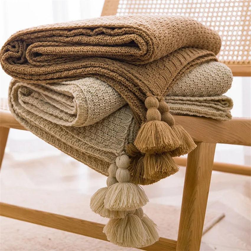 Arya Knitted Throw Blanket - Koda Fashion & Decor - Free Shipping