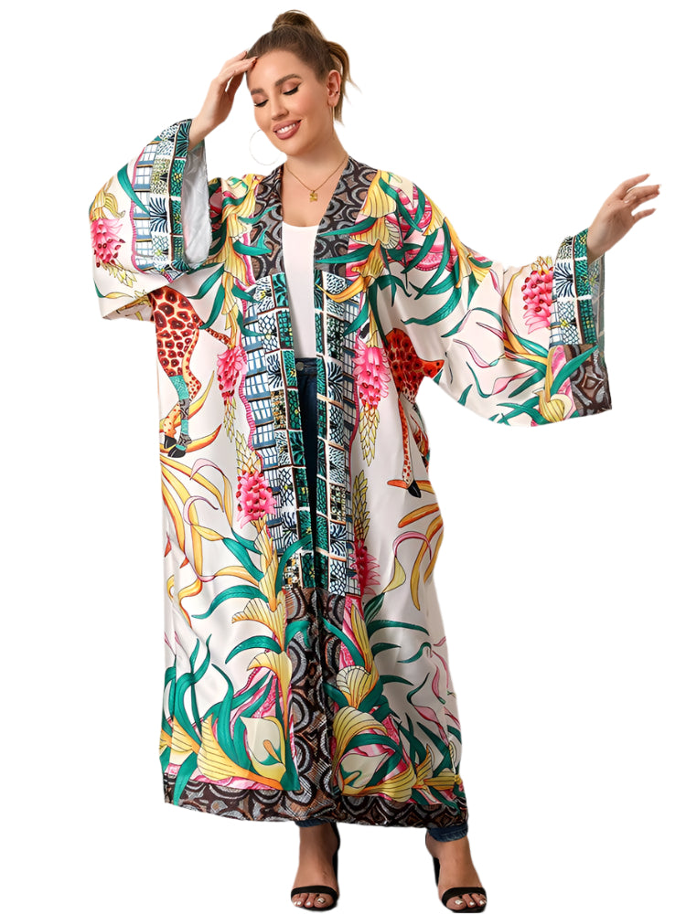 Malia Boho Printed Colourful Oversized Kimono - Koda Fashion & Decor - Free Shipping