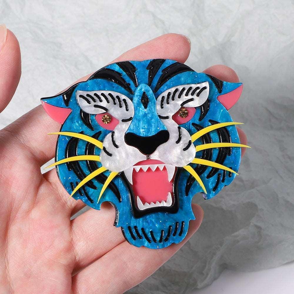 Acrylic Electric Blue Tiger Hairpin - Koda Fashion & Decor - Free Shipping