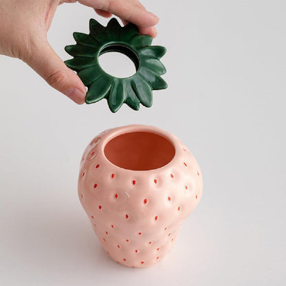 Ceramic Strawberry Flower Vase Koda Fashion & Decor