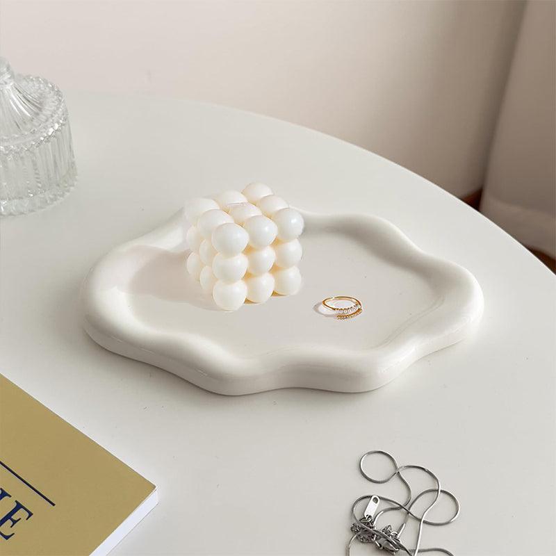 Irregular White Trinket Dish - Koda Fashion & Decor - Free Shipping