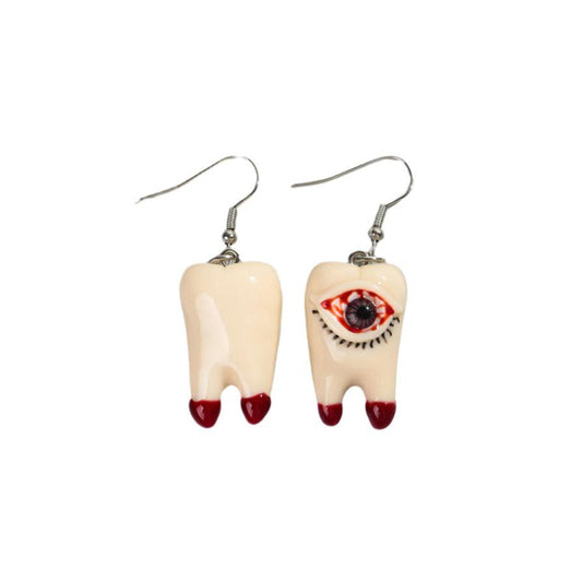 Bloody Tooth Eye Earrings-  Koda Fashion & Decor