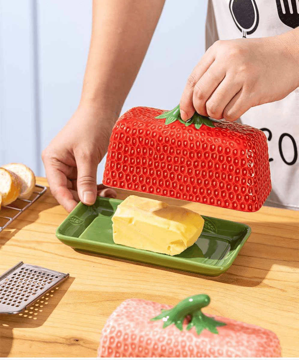 Strawberry Butter Dish - Koda Store Australia - Free Shipping