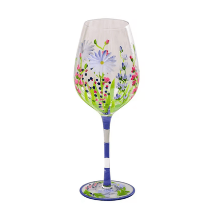 Nature's Beauty Crystal Hand Painted White Wine Glass - Koda Store Australia - Free Shipping