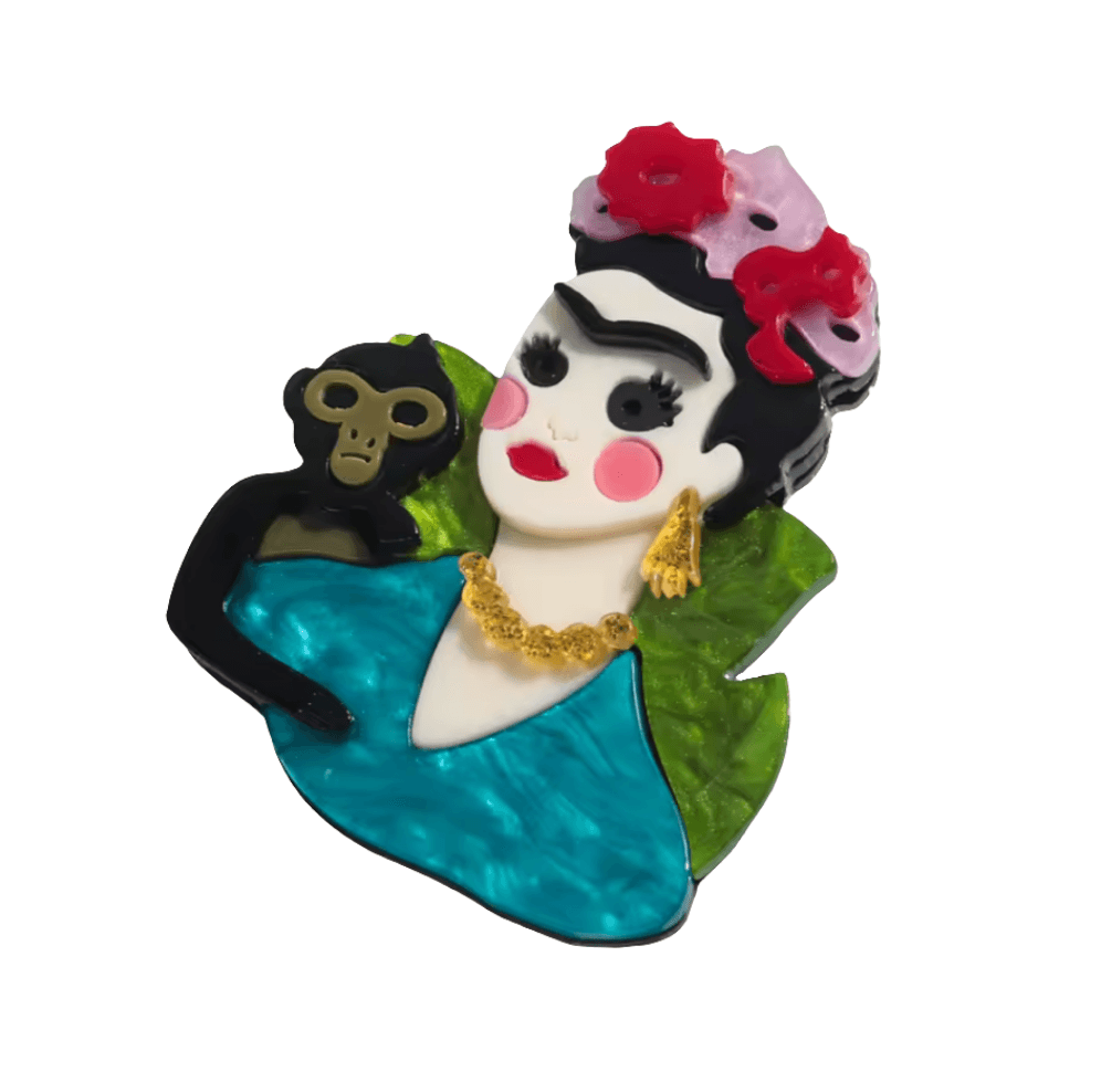 Frida Kahlo Monkey Brooch Koda Fashion & Decor