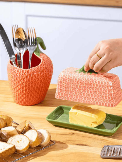 Strawberry Butter Dish - Koda Store Australia - Free Shipping