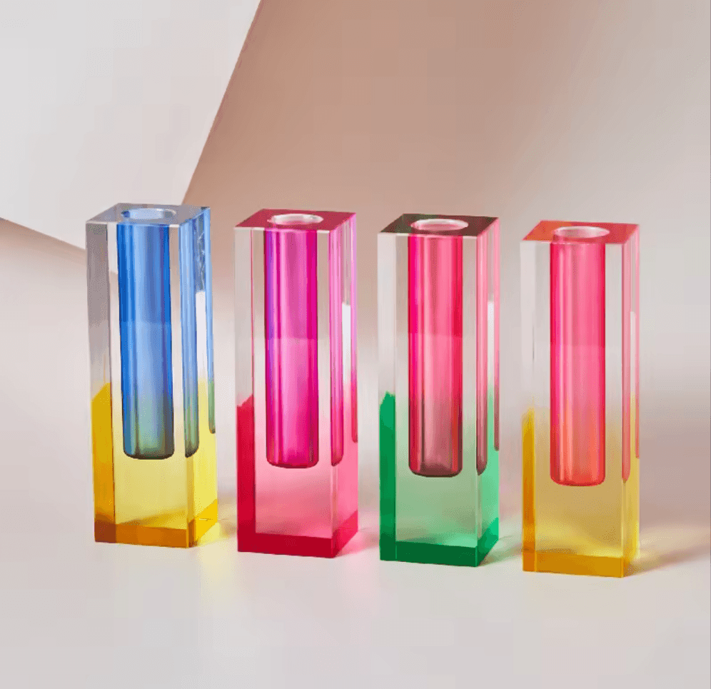 Modern Prism Iridescent Pillar Vase - Koda Fashion & Decor - Free Shipping