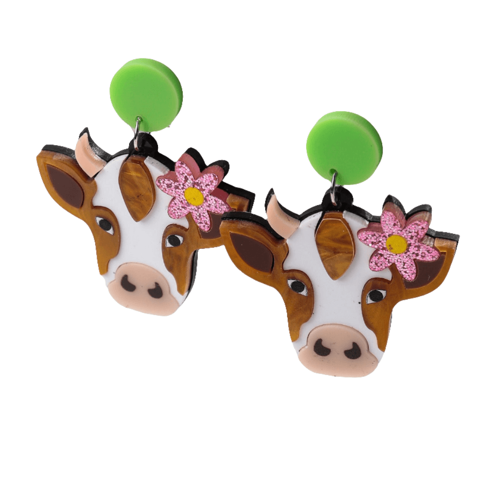 How Now Brown Cow Earrings Koda Fashion & Decor