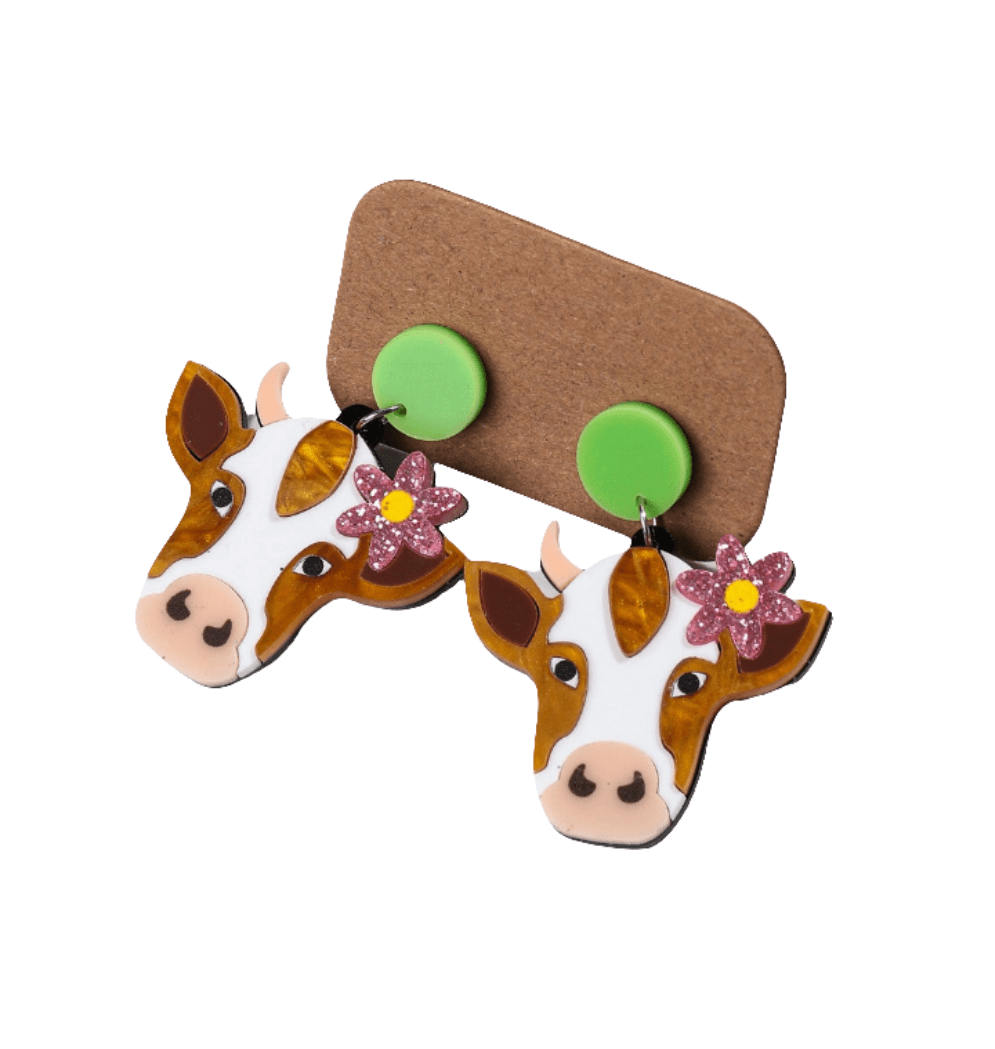 How Now Brown Cow Earrings Koda Fashion & Decor