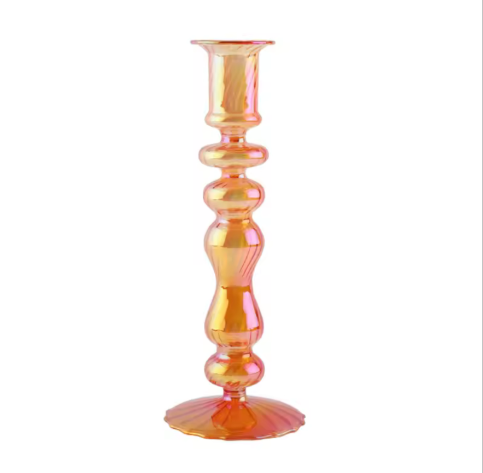 Retro Glass Taper Candle Holder