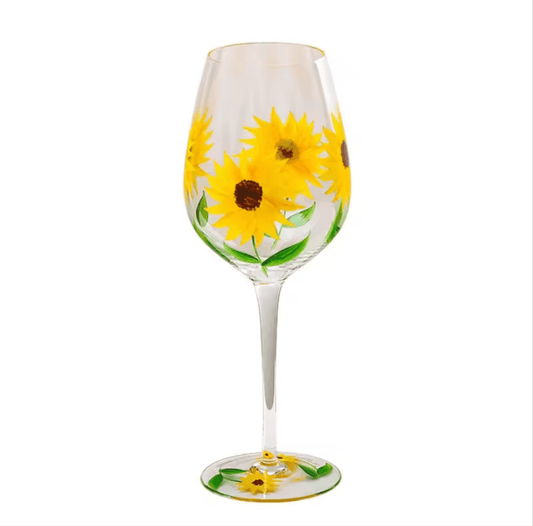 Nature's Beauty Crystal Hand Painted White Wine Glass - Koda Store Australia - Free Shipping