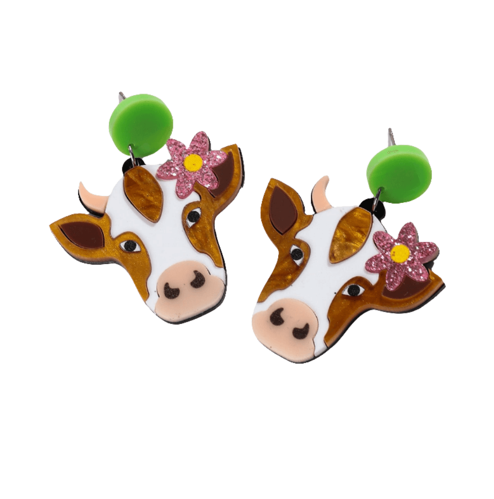 How Now Brown Cow Earrings Koda Fashion & Decor