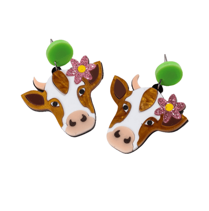 How Now Brown Cow Earrings Koda Fashion & Decor