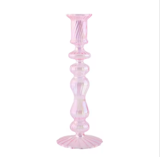 Retro Glass Taper Candle Holder