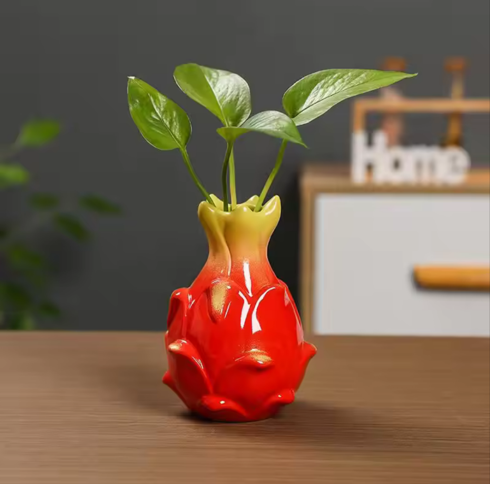 Dragon Fruit Ceramic Table Vase