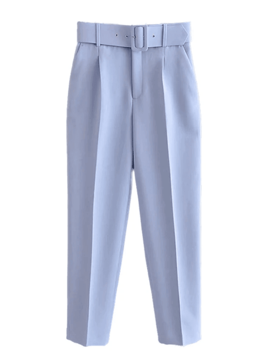 Billie High-Waisted Straight Leg Pants with Belt Koda Fashion & Decor