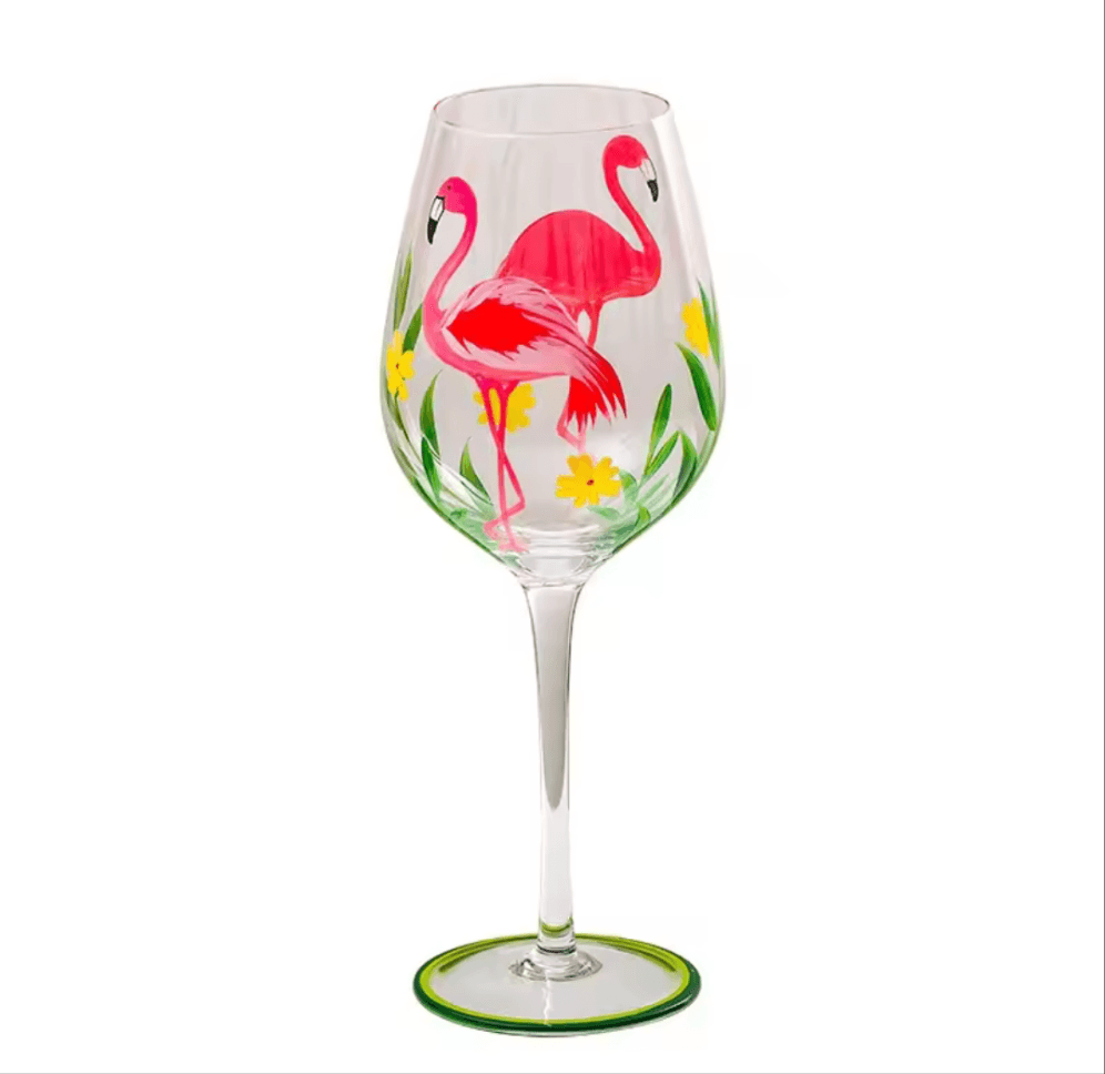 Nature's Beauty Crystal Hand Painted White Wine Glass - Koda Store Australia - Free Shipping