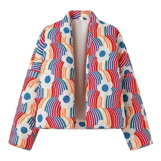 Mackenzie Rainbow Printed Coat.