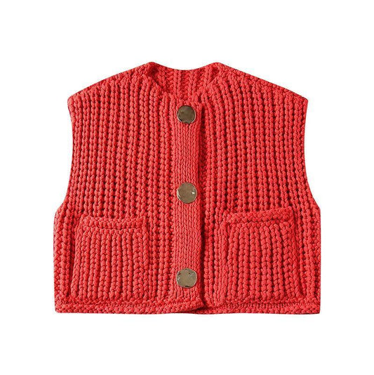 Olivia Button-Up Sweater Vest.