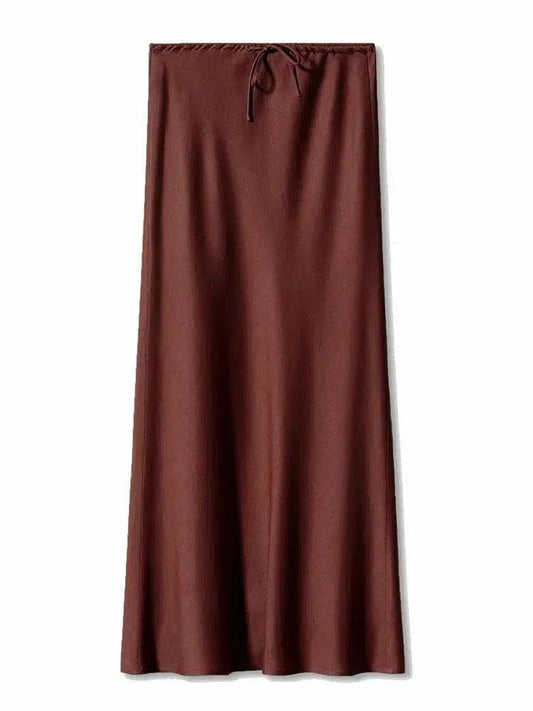 Silky Satin High-Waisted Midi Skirt - Koda Fashion & Decor - Free Shipping