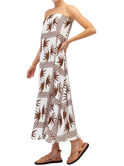 Blaze Strapless Printed Maxi Dress