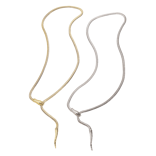 Elongated Snake Bone Necklace Koda Fashion & Decor