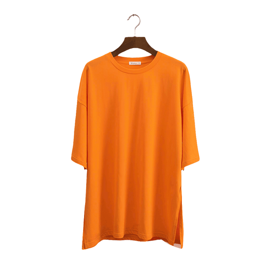 Oversized Orange Split T-Shirt