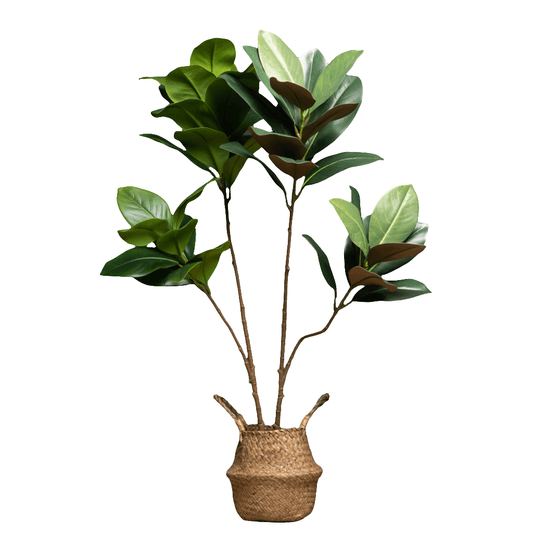 Faux Magnolia Leaves Two-Forked Branch 105cm Koda Fashion & Decor