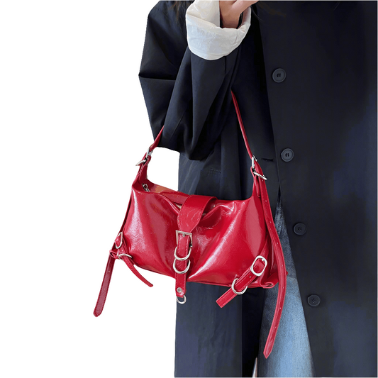 Faux Leather Crossbody Bag