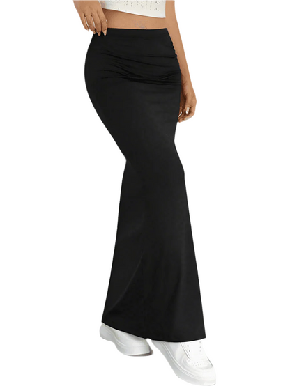 Bodycon Maxi Skirt with Split- Black - Koda Fashion & Decor - Free Shipping