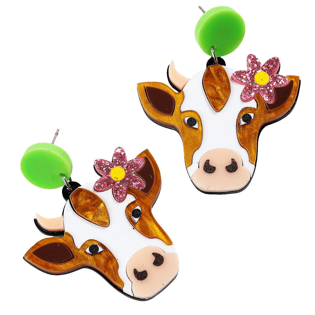 How Now Brown Cow Earrings Koda Fashion & Decor