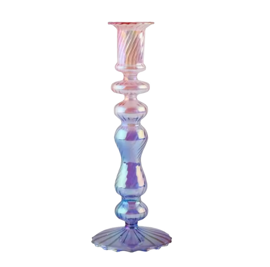 Retro Glass Taper Candle Holder