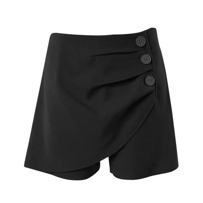 Ruched Button Detail High Waisted Leisure Skort - Koda Store Australia - Free Shipping