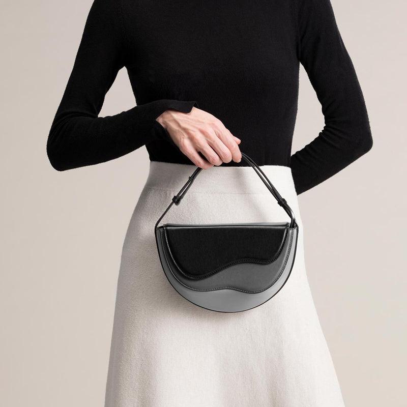 Semi-Circle Saddle Bag - Black Koda Fashion & Decor