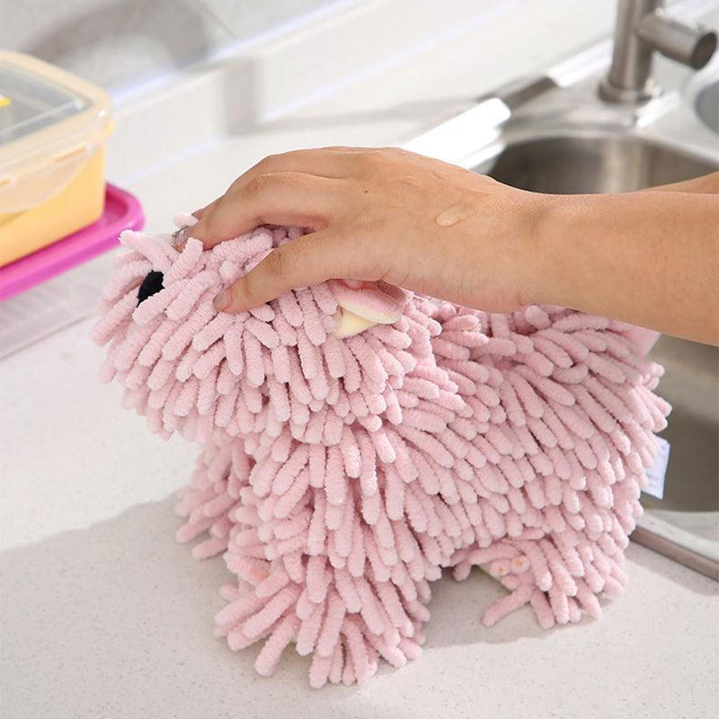 Chenille Absorbable Puppy Hand Towel - Machine Washable - Koda Fashion & Decor - Free Shipping